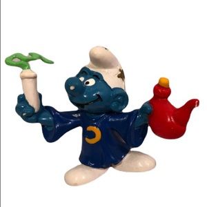 Smurfs Alchemist Smurf 20116 Magic Wizard Figurine Vintage PVC Toy Figure Bully